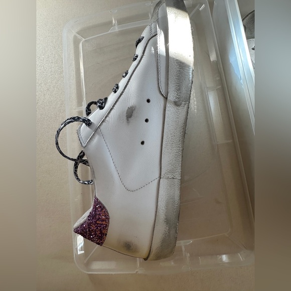 Golden Goose women’s Super Star low top sneaker. Size 39. Purple/teal/white. - Picture 7 of 8